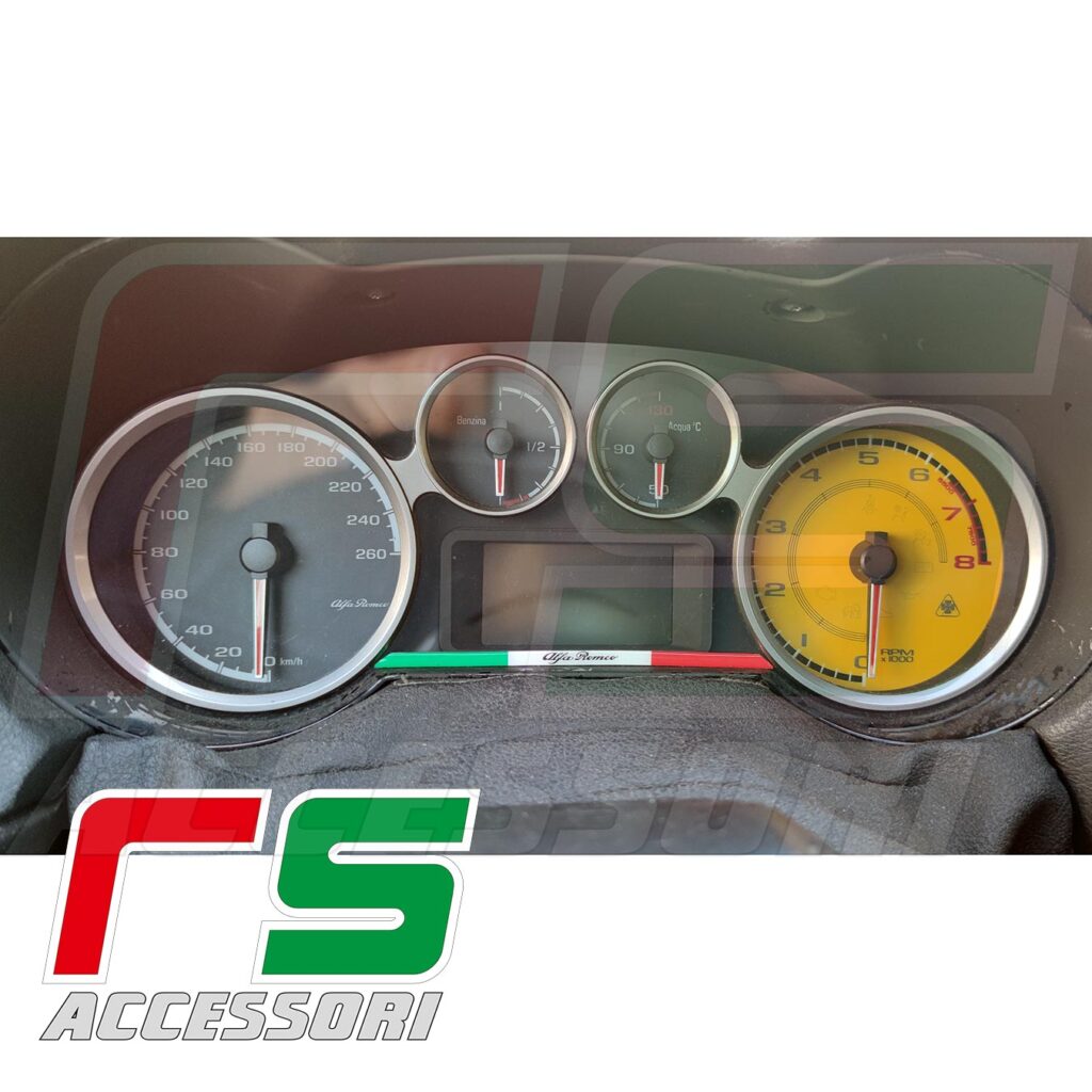 alfa romeo mito résine tricolore STICKERS instrumentation 