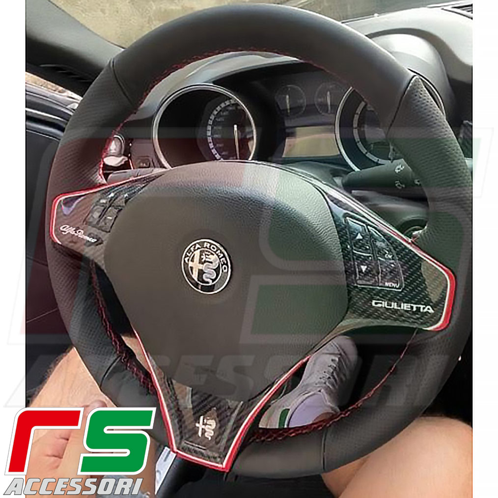 adhésifs Alfa Romeo Mito Giulietta effet carbon sticker pour volant