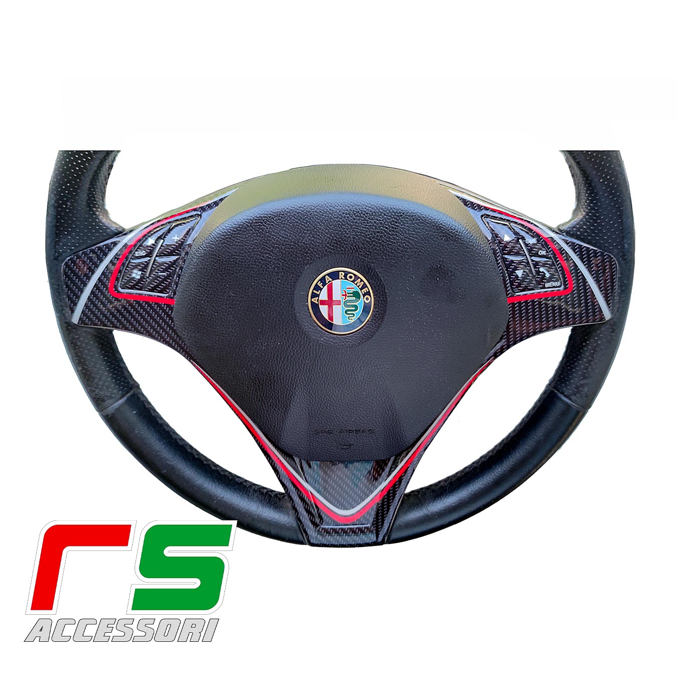 adhésifs Alfa Romeo Mito Giulietta effet carbon sticker pour volant