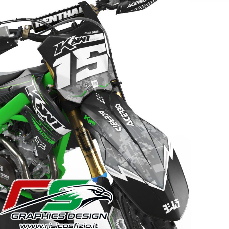Grafiche personalizzate KAWASAKI KX CYBERGREEN - immagine 2