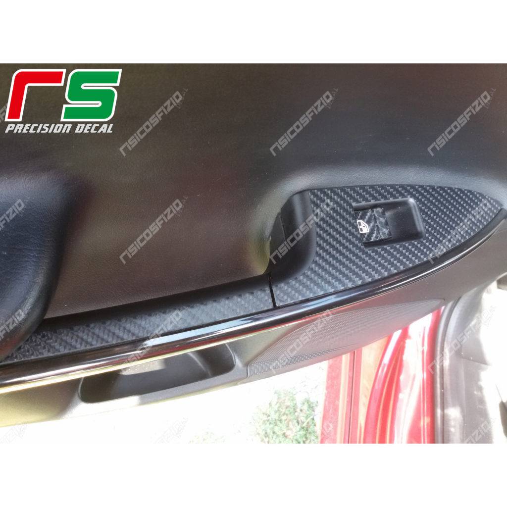 adesivi Alfa Romeo Giulietta carbonlook Decal pulsantiera alzacristalli - immagine 6
