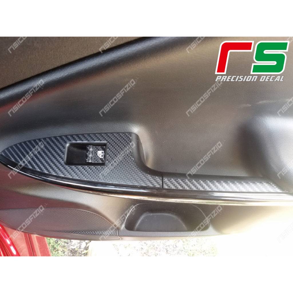adesivi Alfa Romeo Giulietta carbonlook Decal pulsantiera alzacristalli - immagine 5