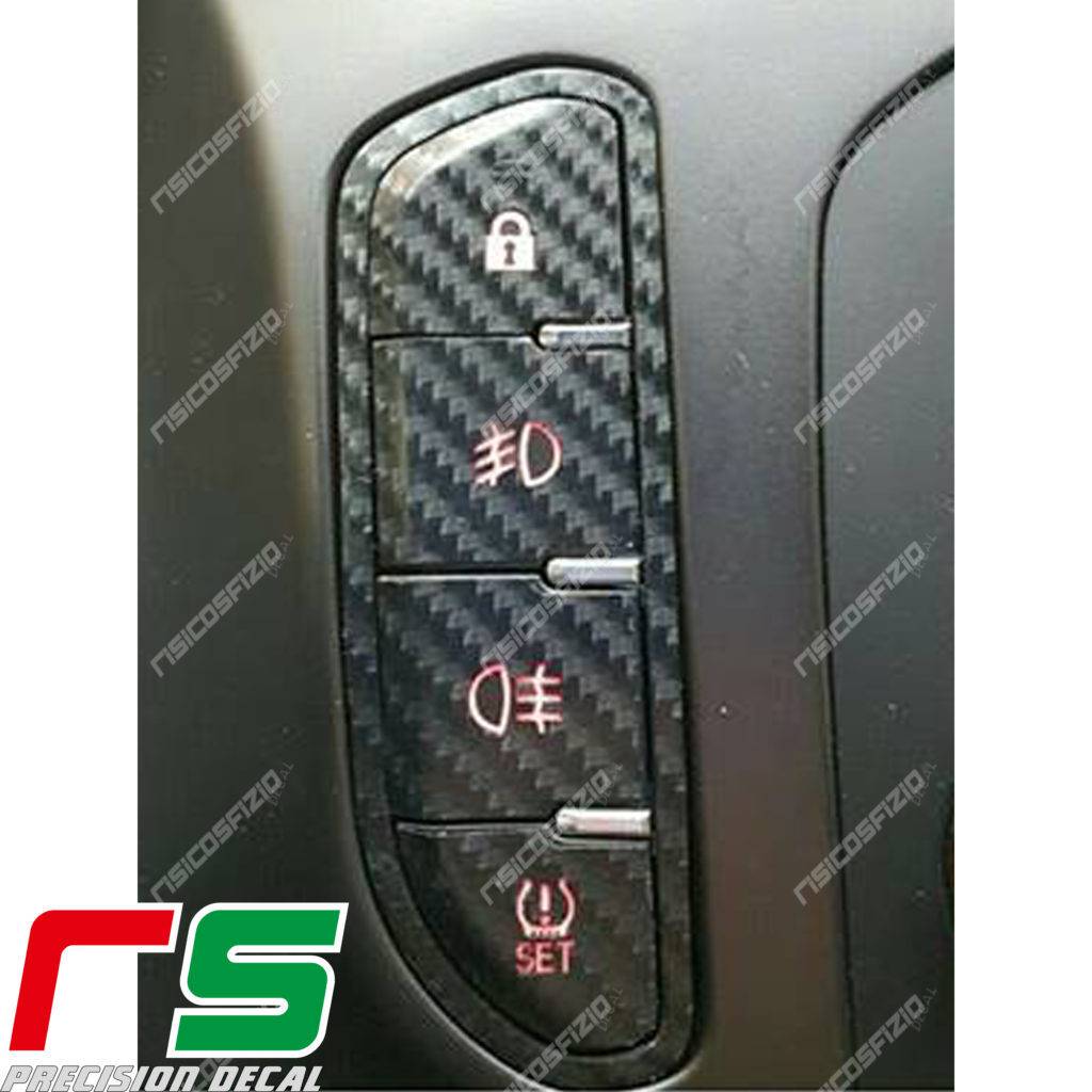 adhésifs Alfa Romeo Giulietta sticker  clavier vertical en vinyle effet carbone