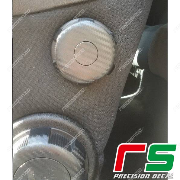 Fiat point stickers carbonlook Decal abarth logo seat knobs - Image 5