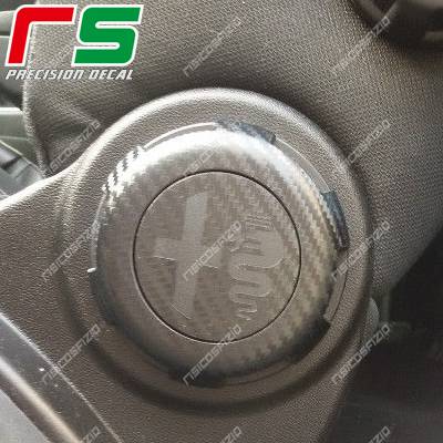 Fiat point stickers carbonlook Decal abarth logo seat knobs - Image 4