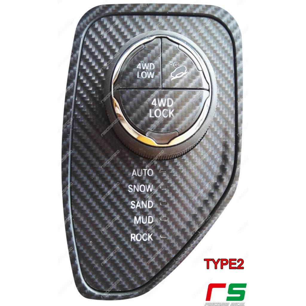 adesivi Jeep Renegade carbonlook mobiletto centrale selettore trazione 2 - immagine 2