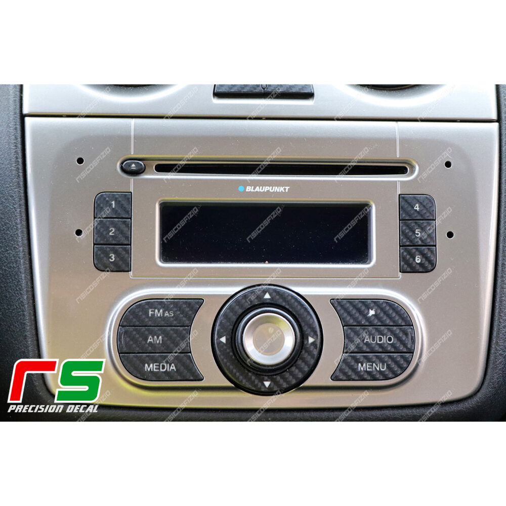 stickers Alfa Romeo Mito carbon look Decal stereo radio buttons