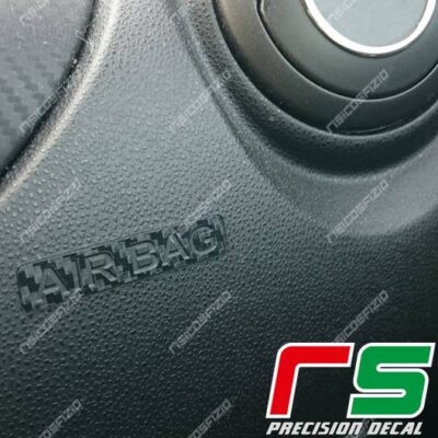 adesivi Alfa Romeo Mito carbon look Decal logo airbag passeggero