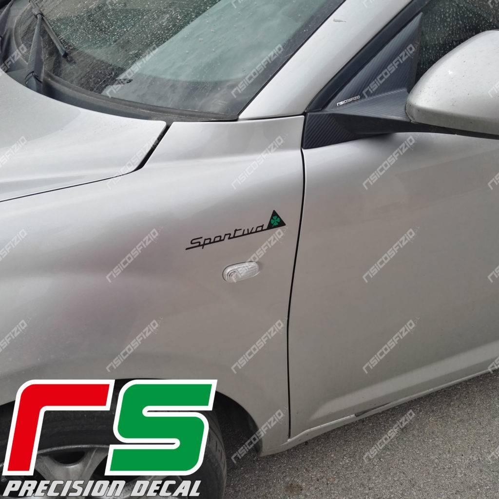stickers Alfa Romeo Sportiva carbonlook logo - Image 3