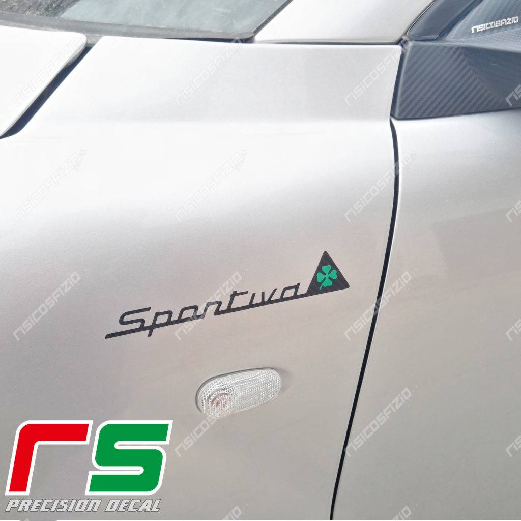 stickers Alfa Romeo Sportiva carbonlook logo - Image 5