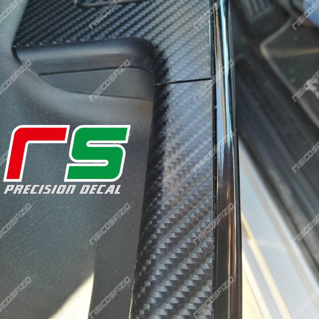 adesivi Alfa Romeo Giulietta carbon look Decal alzacristalli light - immagine 5