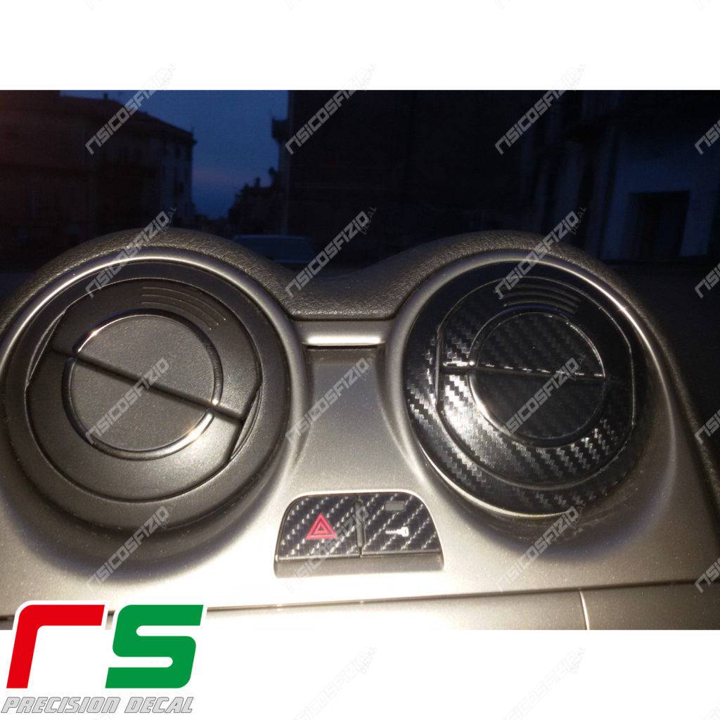 adesivi Alfa Romeo Mito carbonlook Decal bocchette climatizzatore - immagine 3