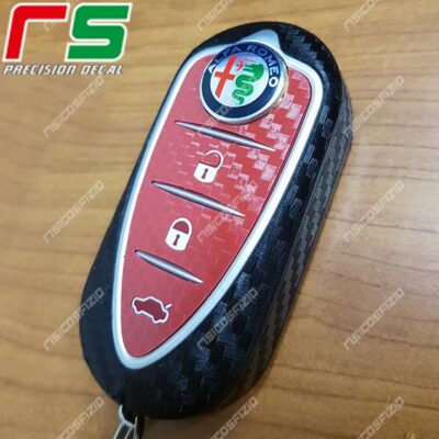 adhésifs Alfa Roméo Mito 4C Giulietta sticker clefs en vinyle effet carbone