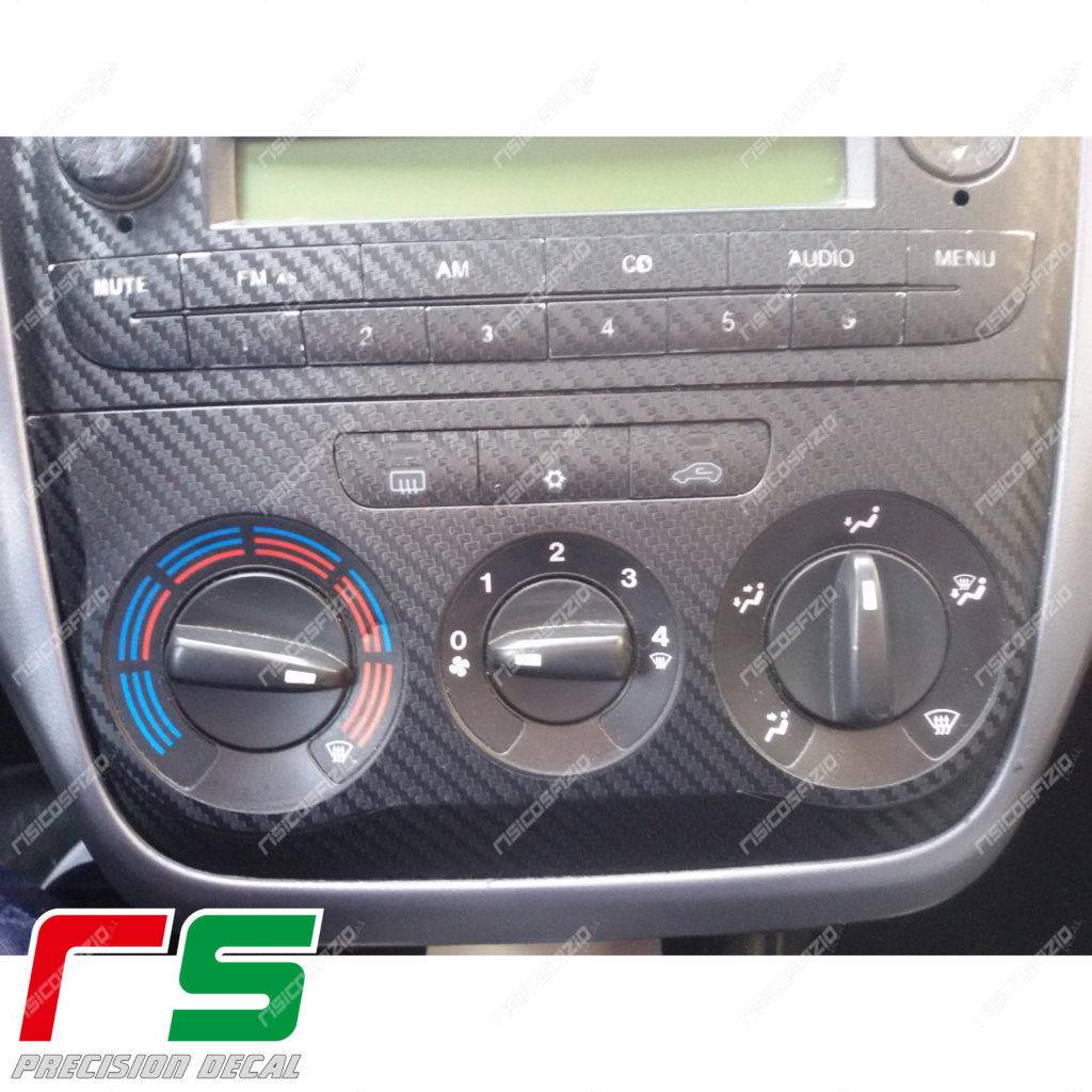 Fiat Punto Carbonoptik-Aufkleber manuelle Klimaanlage