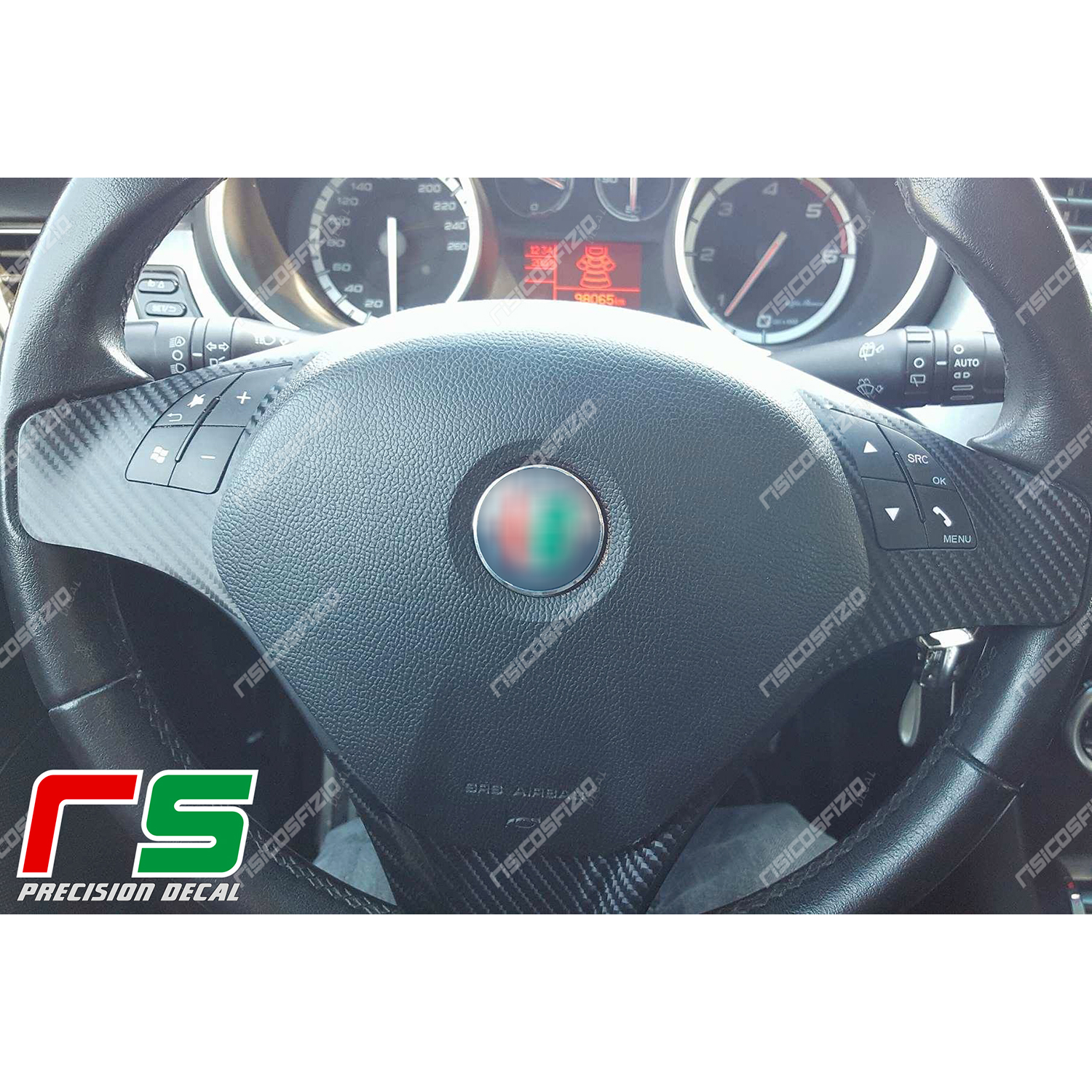 adhésifs Alfa Romeo Mito Giulietta effet carbon sticker pour volant