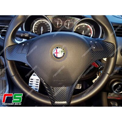Alfa Romeo MiTo Giulietta Carbonoptik-Aufkleber Lenkradabdeckung