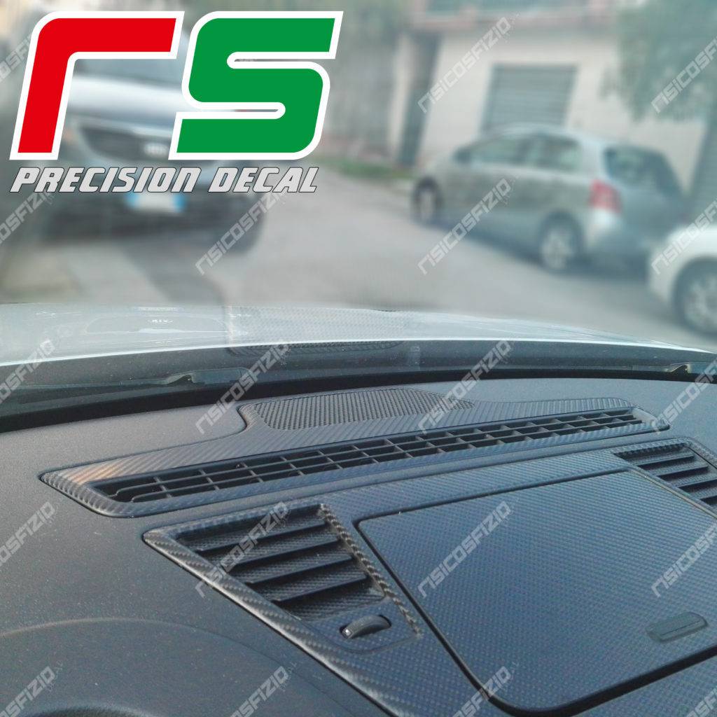 adhésifs Alfa Romeo Giulietta effet carbone sticker diffseur d'air parebrise