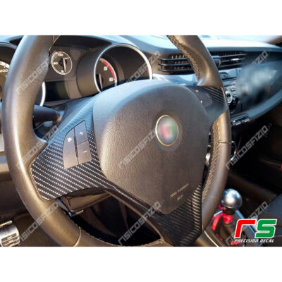 thumbnail image 2 of Carbon Look Steering Wheel Sticker / Decal For Alfa Romeo Giulietta – Myth Model 2 of 3