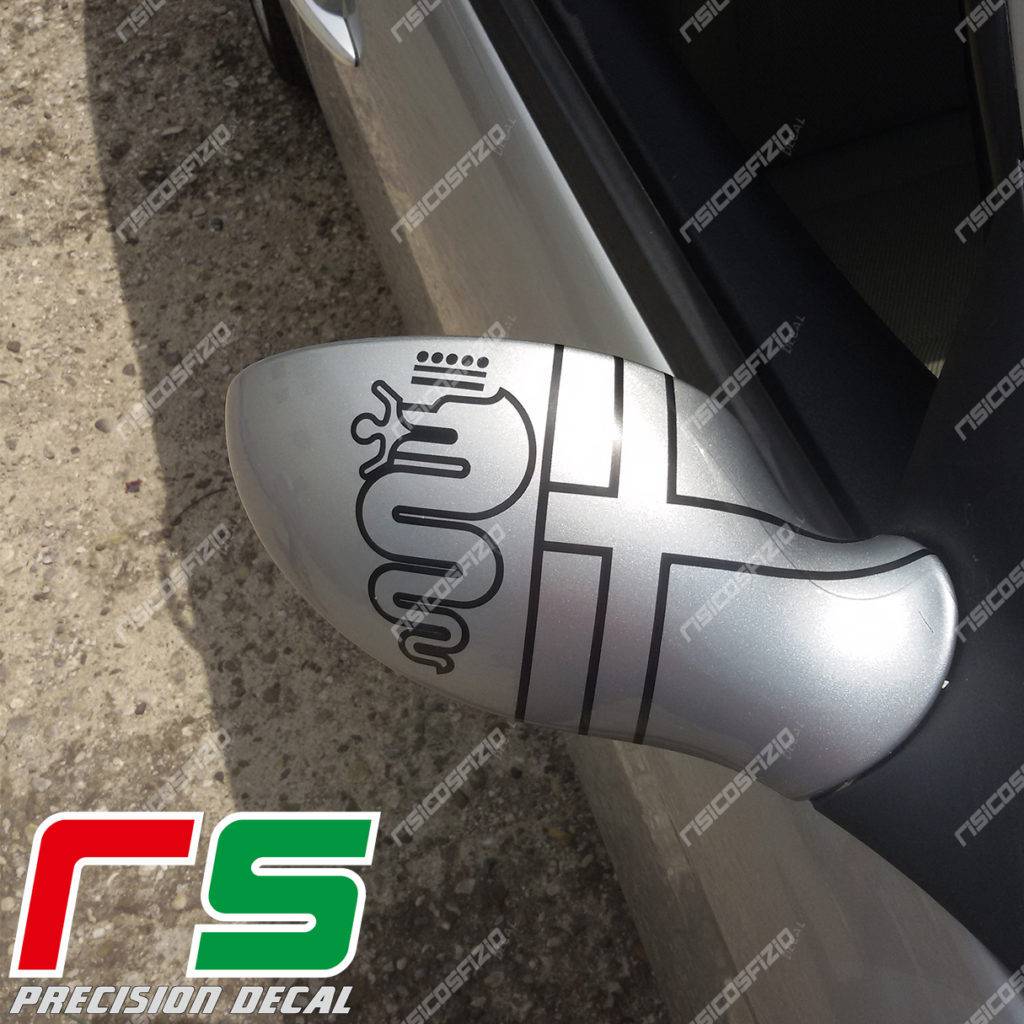 adesivi Alfa Romeo 147 156 GT specchietti logo pre 2016 - immagine 5