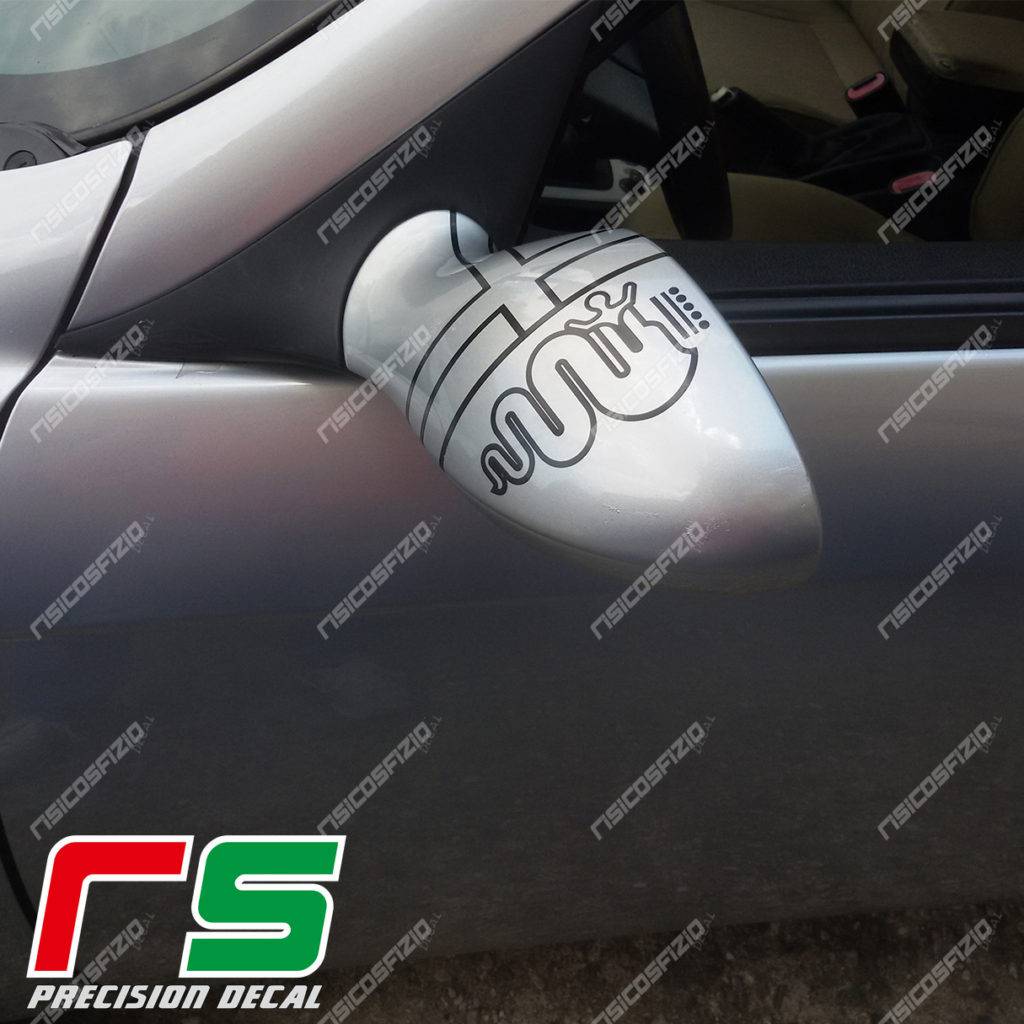 adesivi Alfa Romeo 147 156 GT specchietti logo pre 2016 - immagine 4