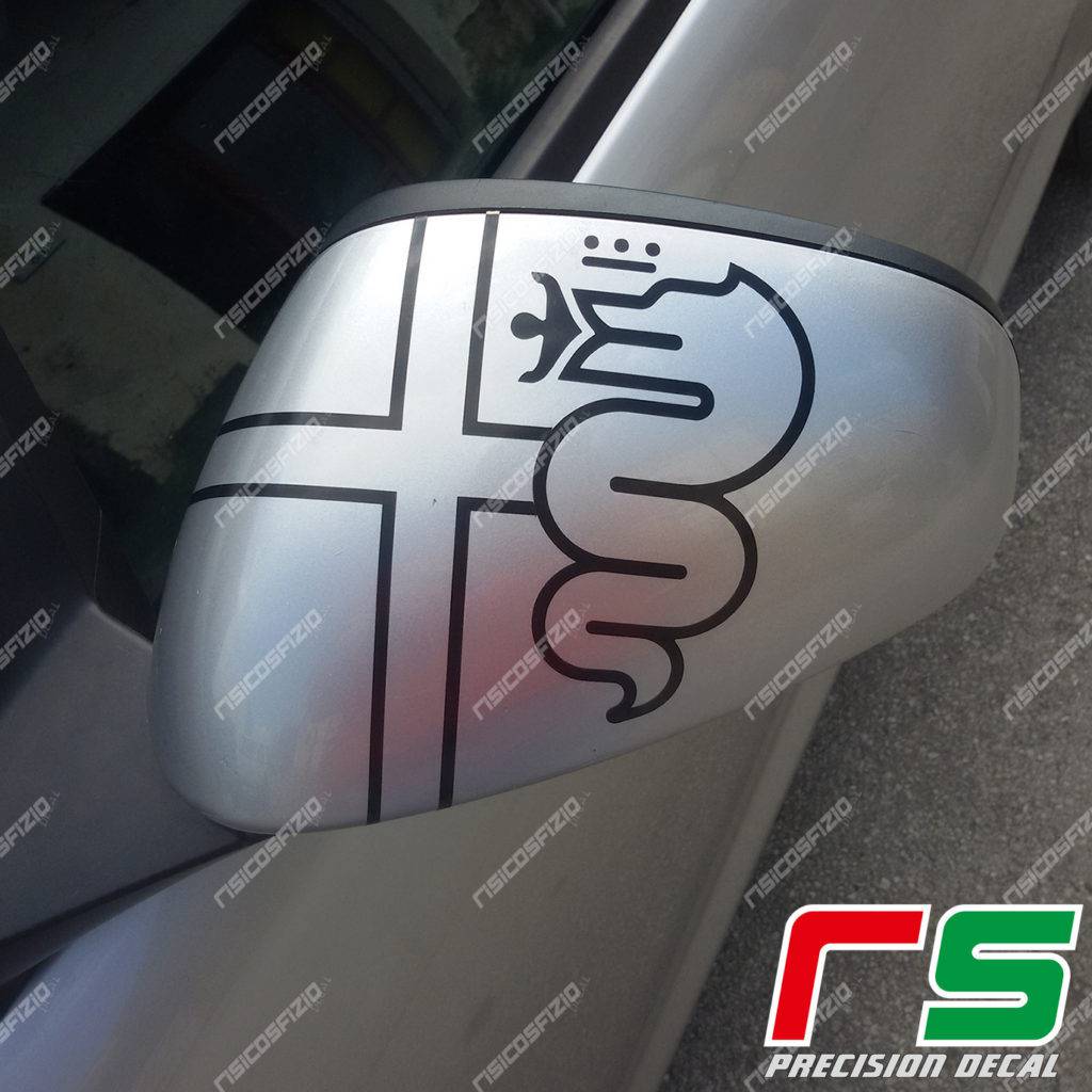 adesivi Alfa Romeo Mito Giulietta 159 specchietti logo 2016 - immagine 5