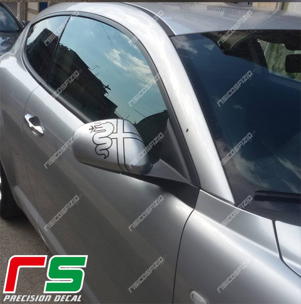 adesivi Alfa Romeo Mito Giulietta 159 specchietti logo 2016 - immagine 4