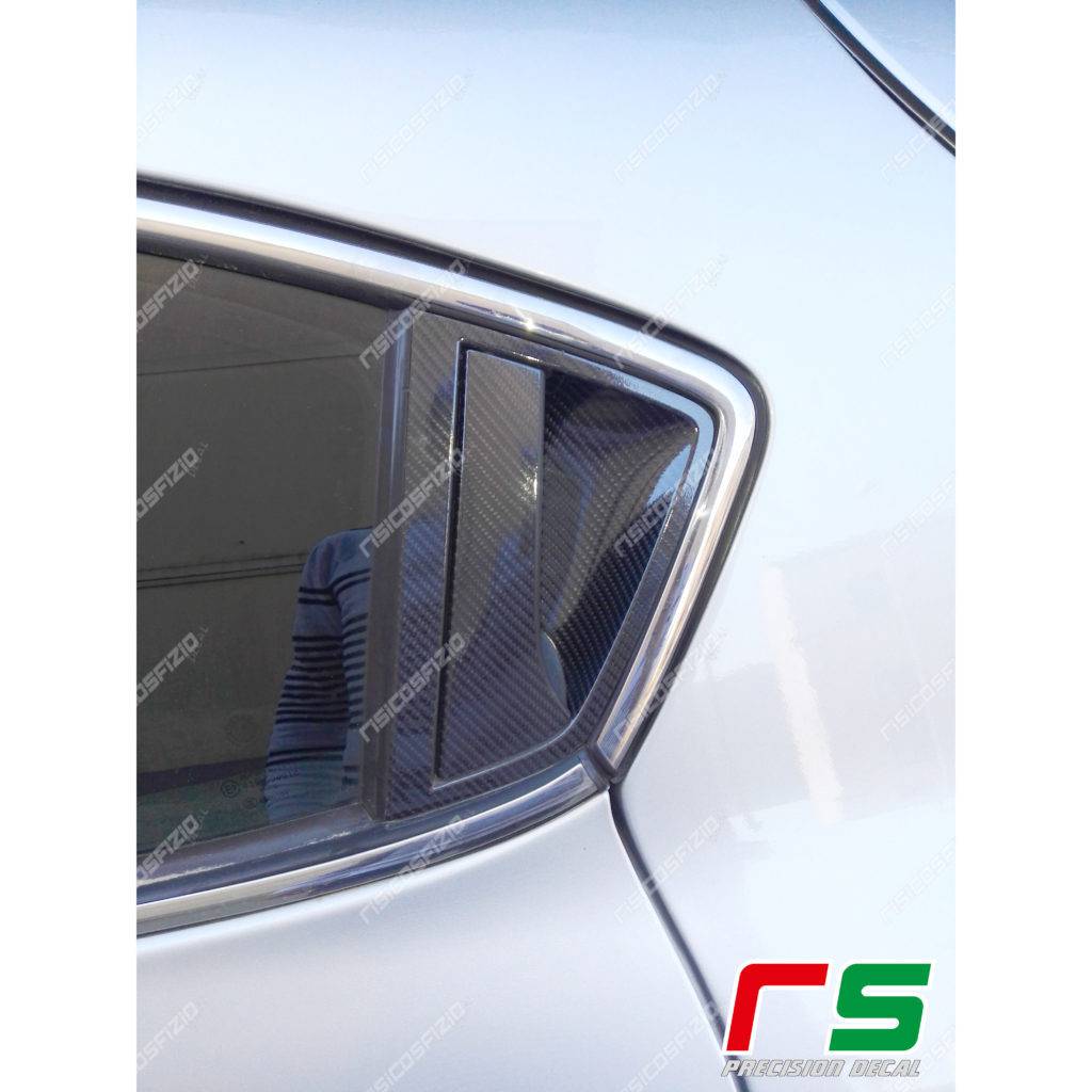 adhésifs Alfa Romeo Giulietta effet carbone sticker poignées de portes arrières – Image 3