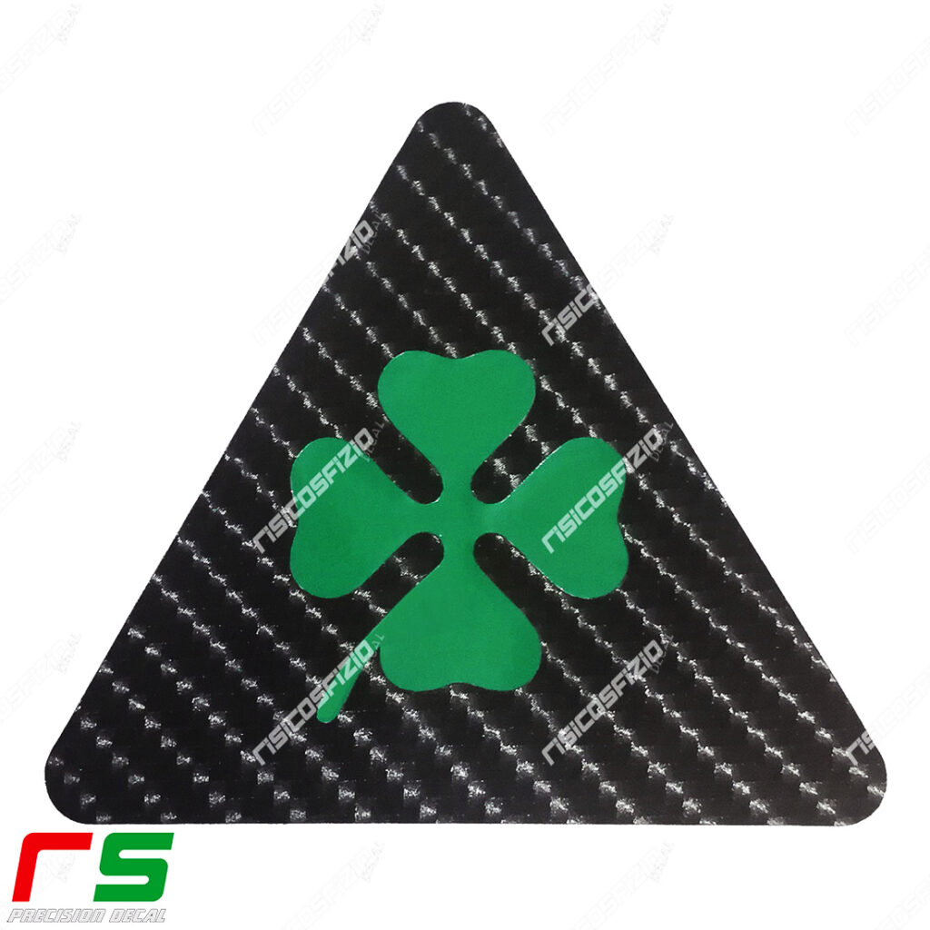 Alfa Romeo carbon glitter clover carbonlook stickers