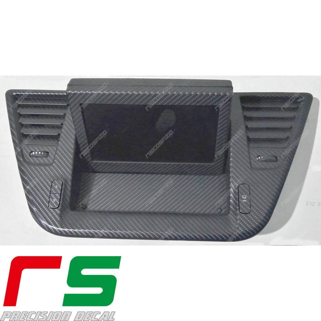 adesivi Alfa Romeo Giulietta carbonlook Decal radionav richiudibile - immagine 3