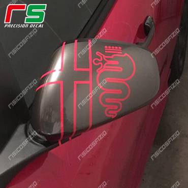 adesivi Alfa Romeo Mito Giulietta 159  specchietti logo pre 2016