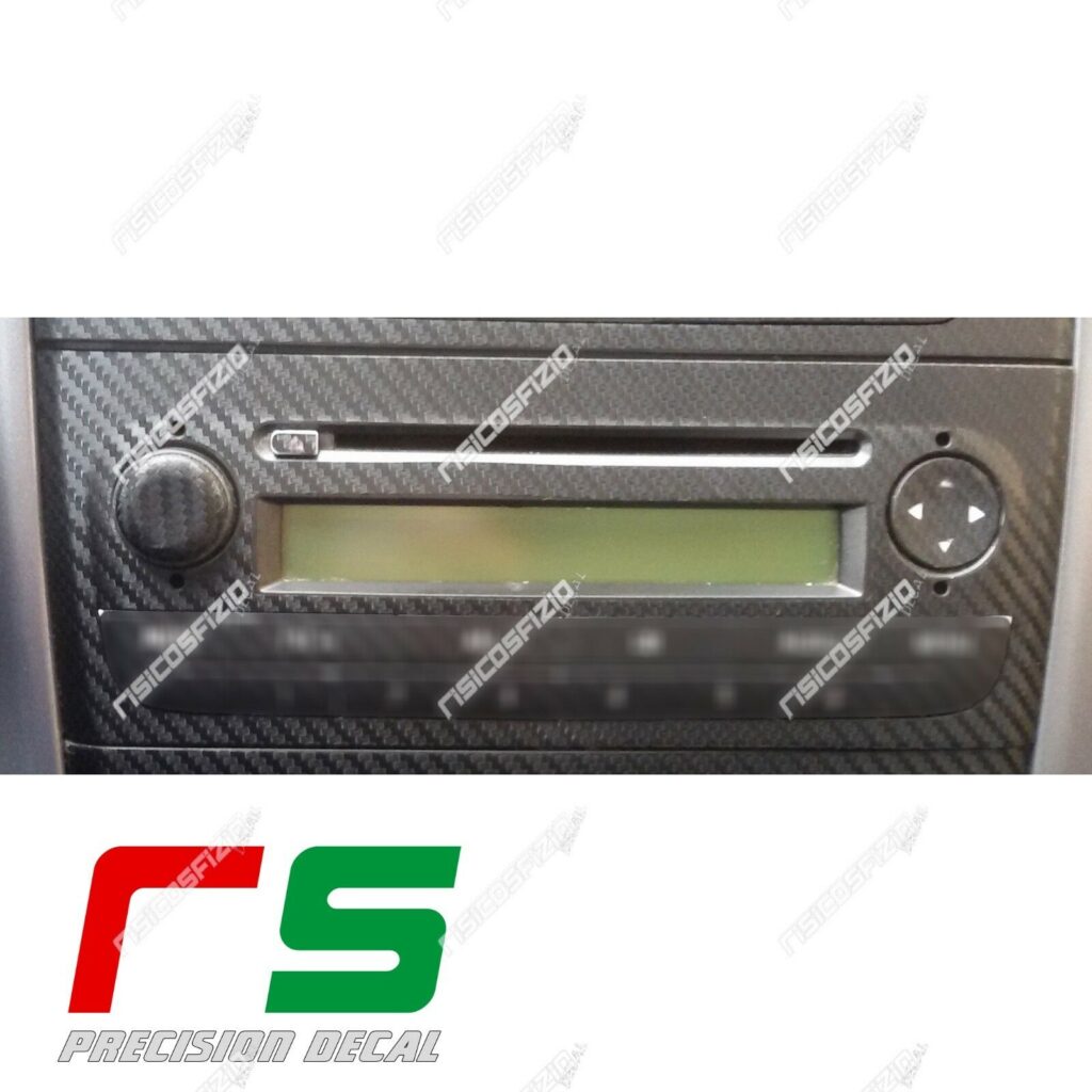 Fiat Punto Carbonoptik-Aufkleber Stereo CD Radio