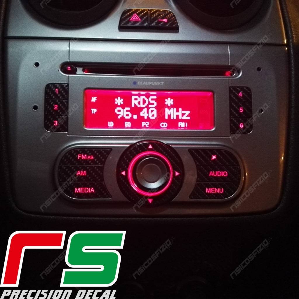 stickers Alfa Romeo Mito carbon look Decal stereo radio buttons - Image 3