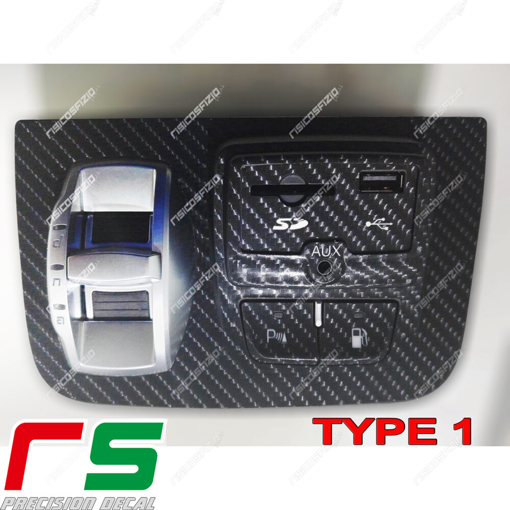 adesivi Alfa Romeo Giulietta carbonlook Decal supporto DNA usb aux - immagine 3