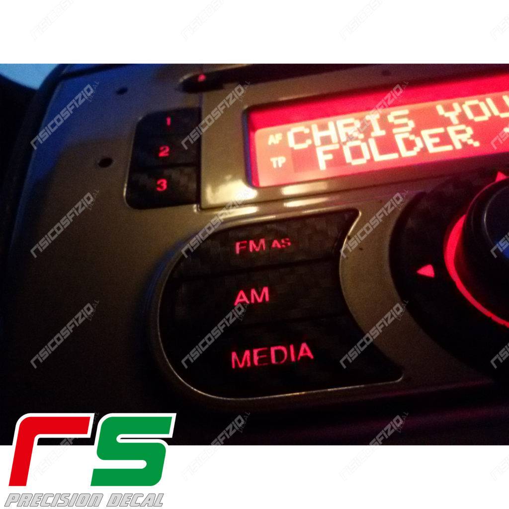 stickers Alfa Romeo Mito carbon look Decal stereo radio buttons - Image 2