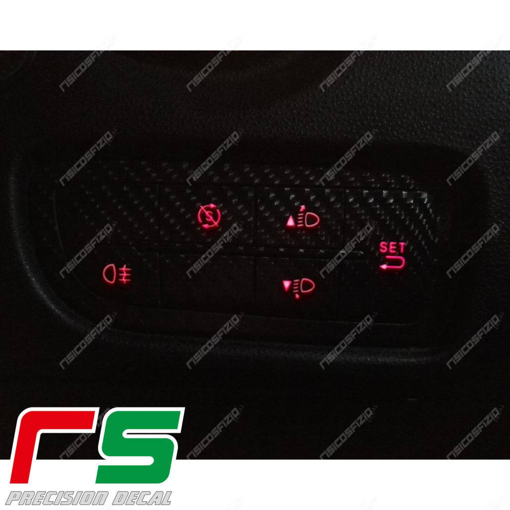 adesivi Alfa Romeo Mito 2014 carbonlook Decal tastiera menu startstop - immagine 2