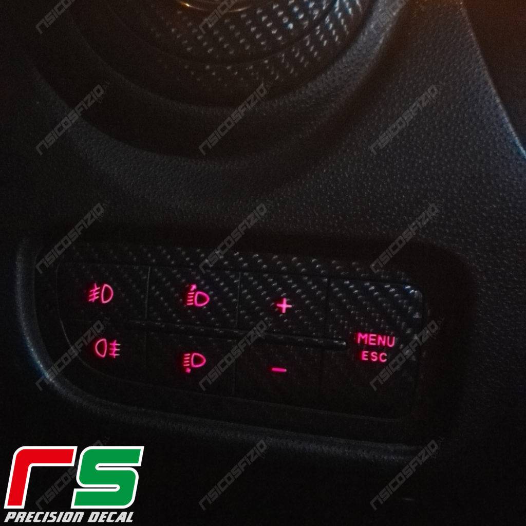 adesivi Alfa Romeo Mito carbonlook Decal tastiera menu - immagine 4