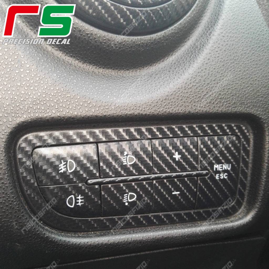 adesivi Alfa Romeo Mito carbonlook Decal tastiera menu - immagine 2