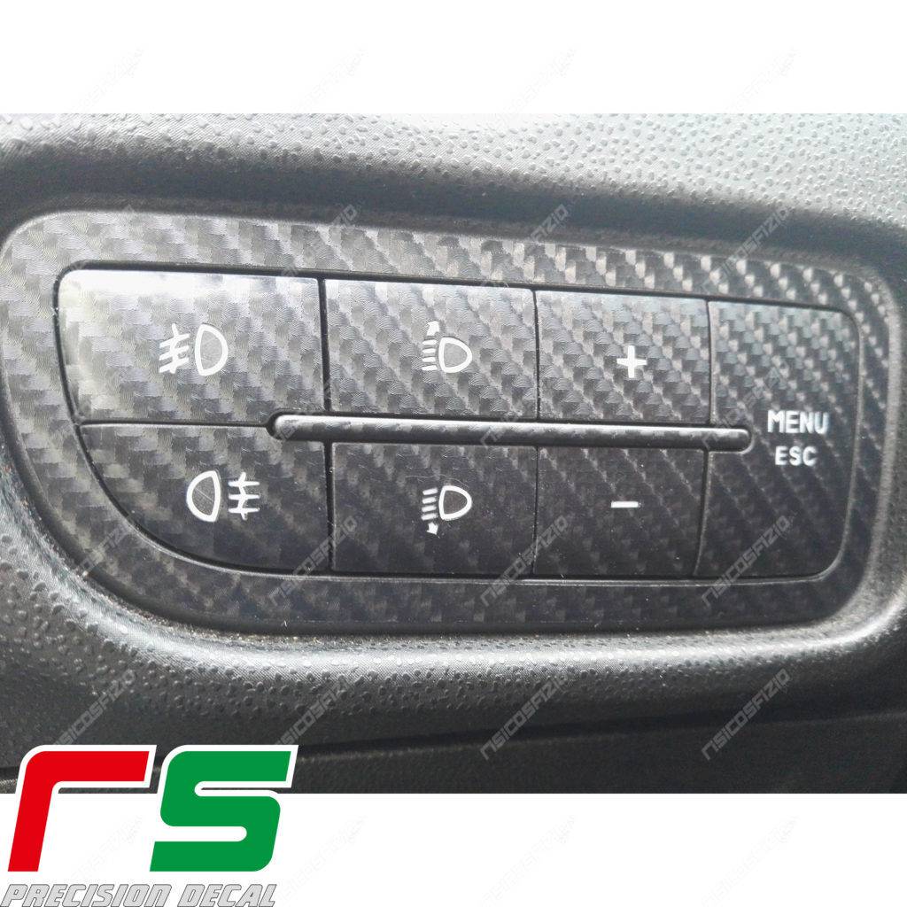 adesivi Alfa Romeo Mito carbonlook Decal tastiera menu - immagine 3