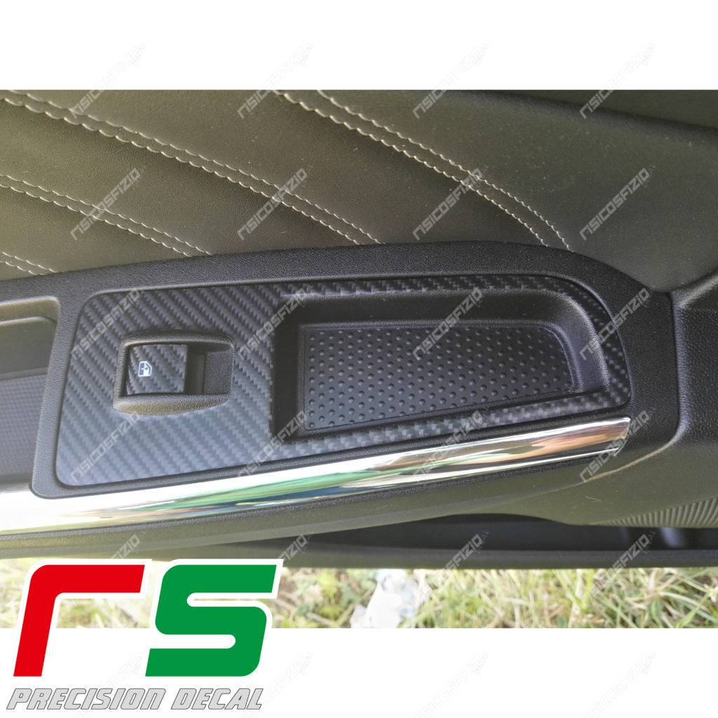 adesivi Lancia Delta Fiat Bravo carbonlook Decal pulsantiera alzacristalli - immagine 3