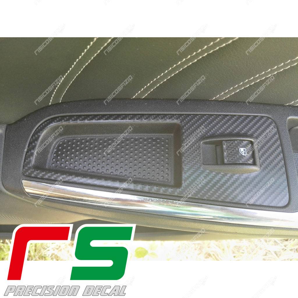 adesivi Lancia Delta Fiat Bravo carbonlook Decal pulsantiera alzacristalli - immagine 2