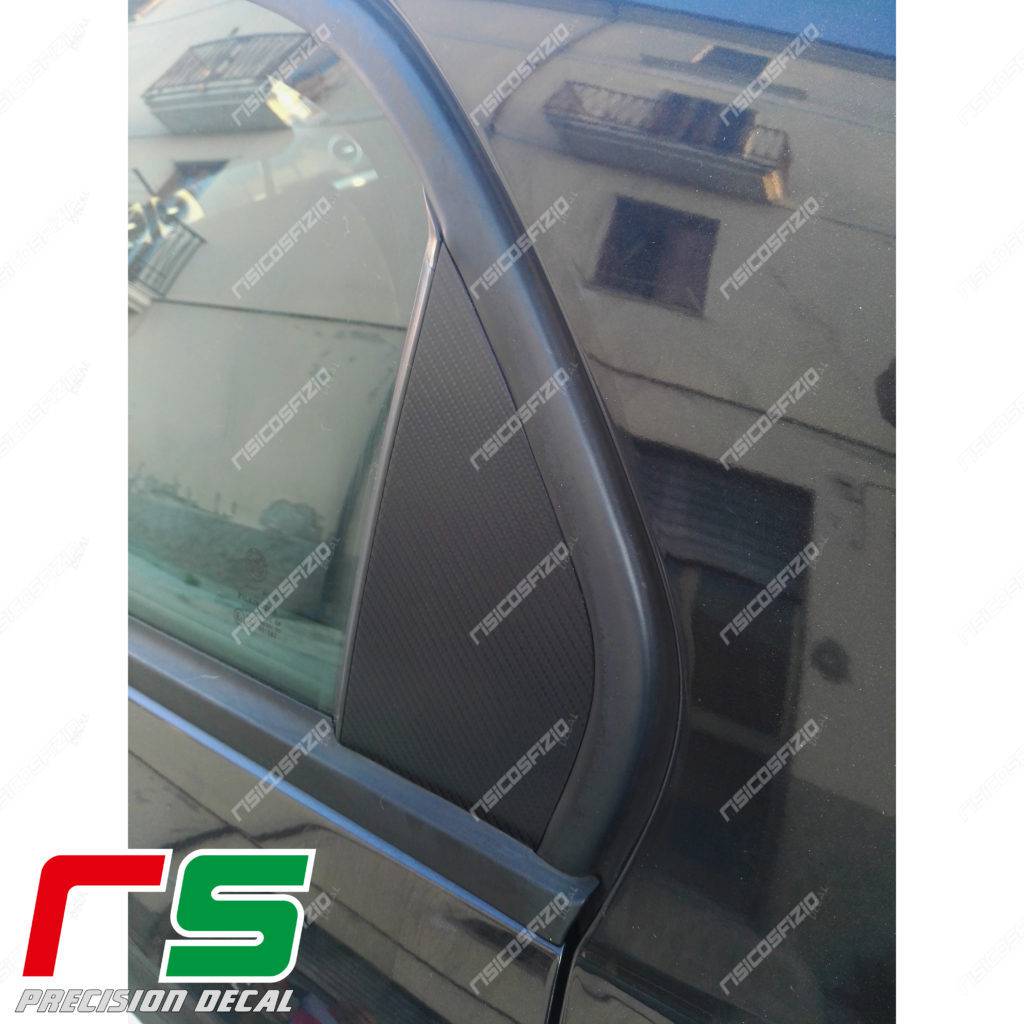 adesivi Alfa Romeo 159 carbonlook modanatura portiera posteriore decal - immagine 3