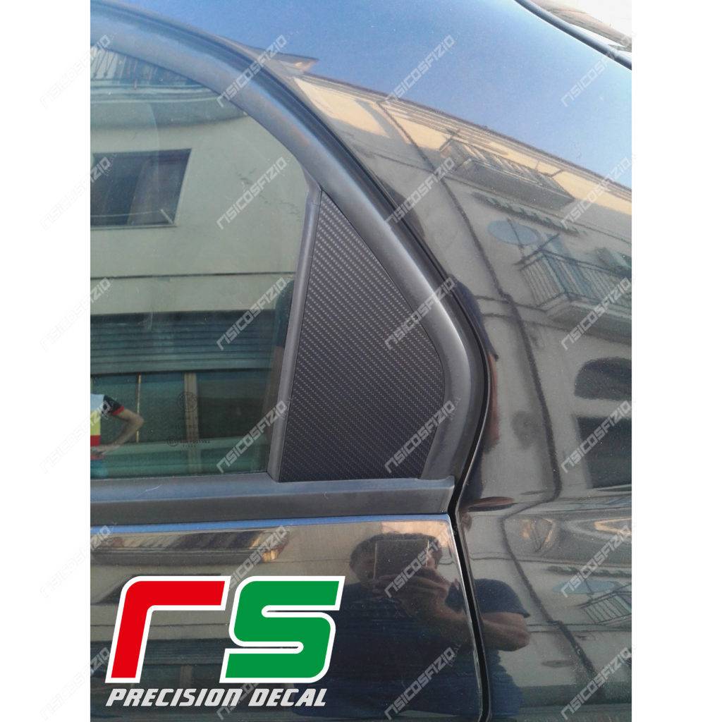 adesivi Alfa Romeo 159 carbonlook modanatura portiera posteriore decal - immagine 2