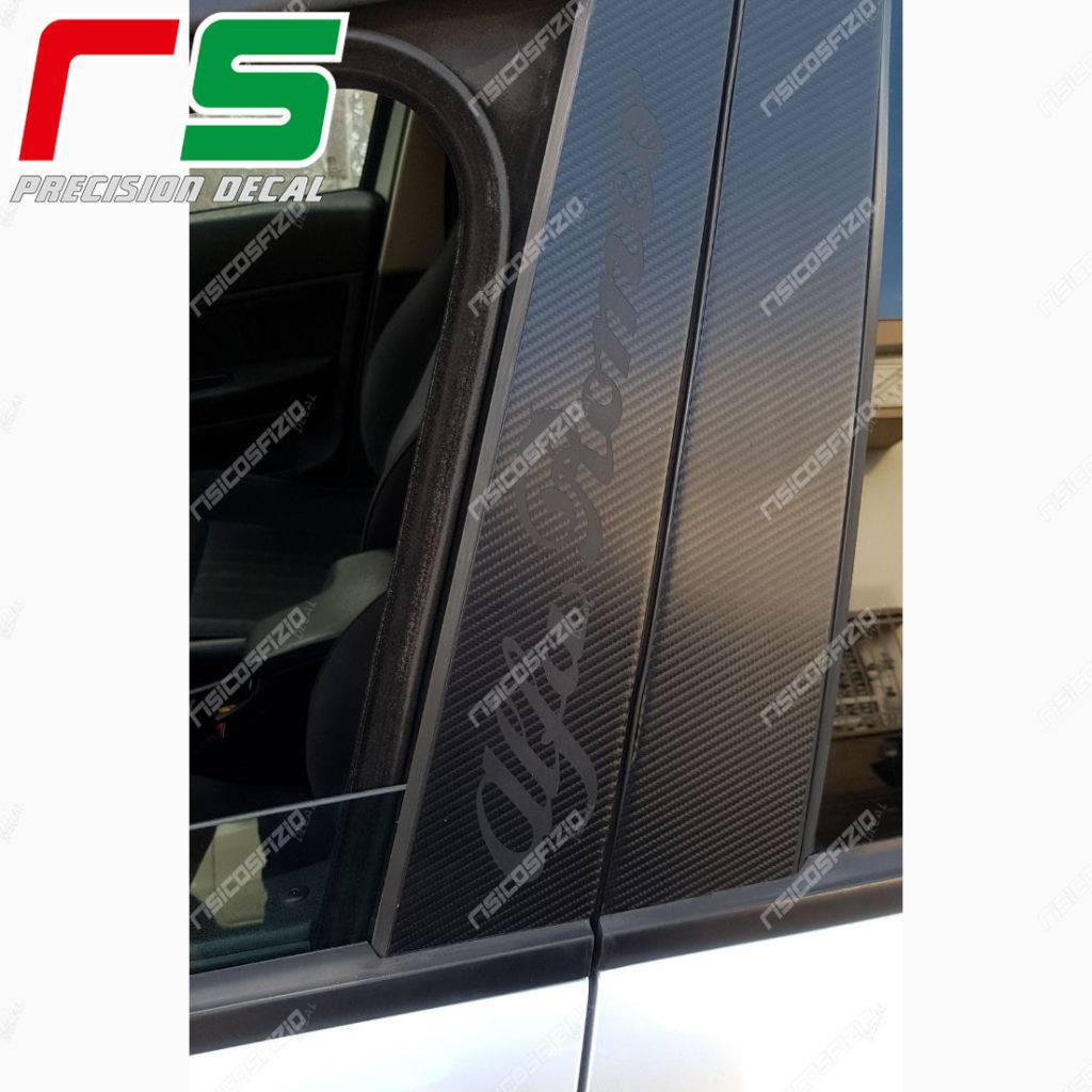 adesivi Alfa Romeo 159 carbonlook montanti portiere Decal - immagine 10
