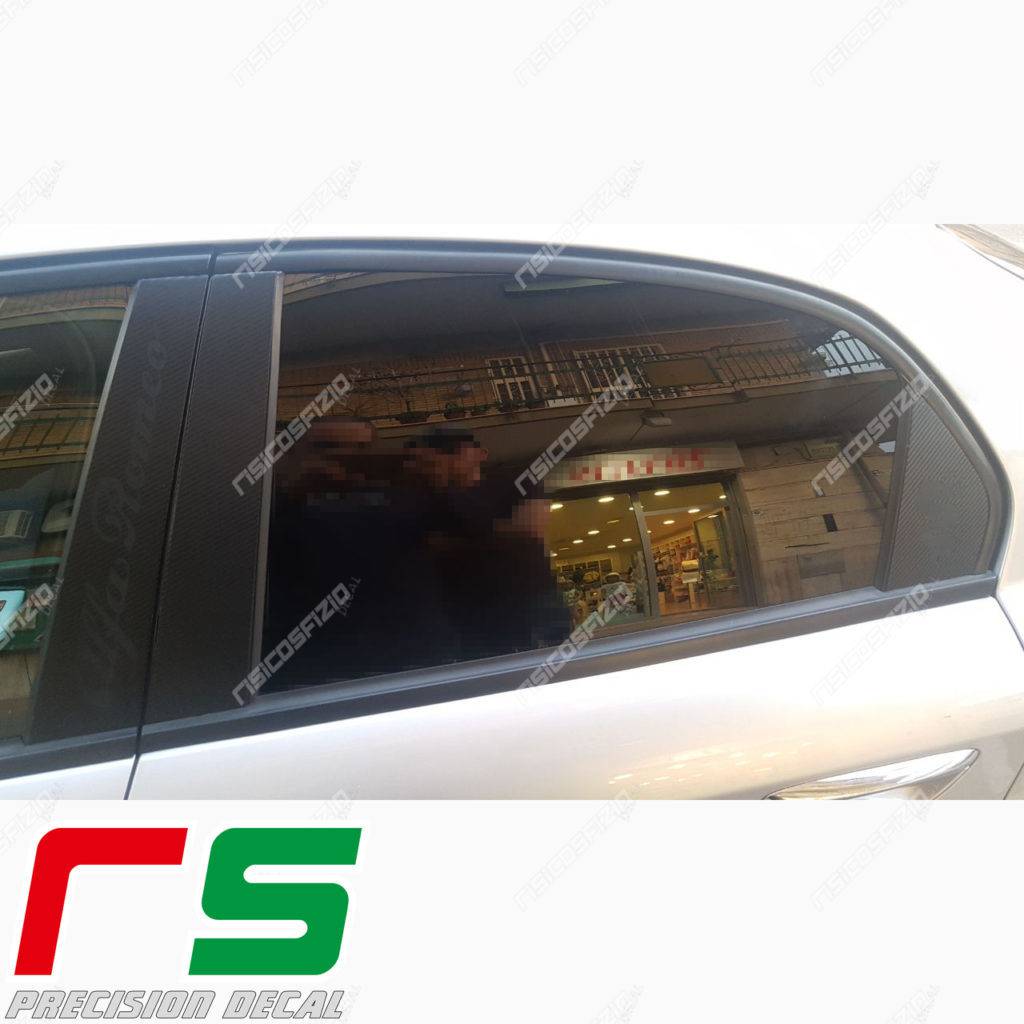 adesivi Alfa Romeo 159 carbonlook montanti portiere Decal - immagine 9