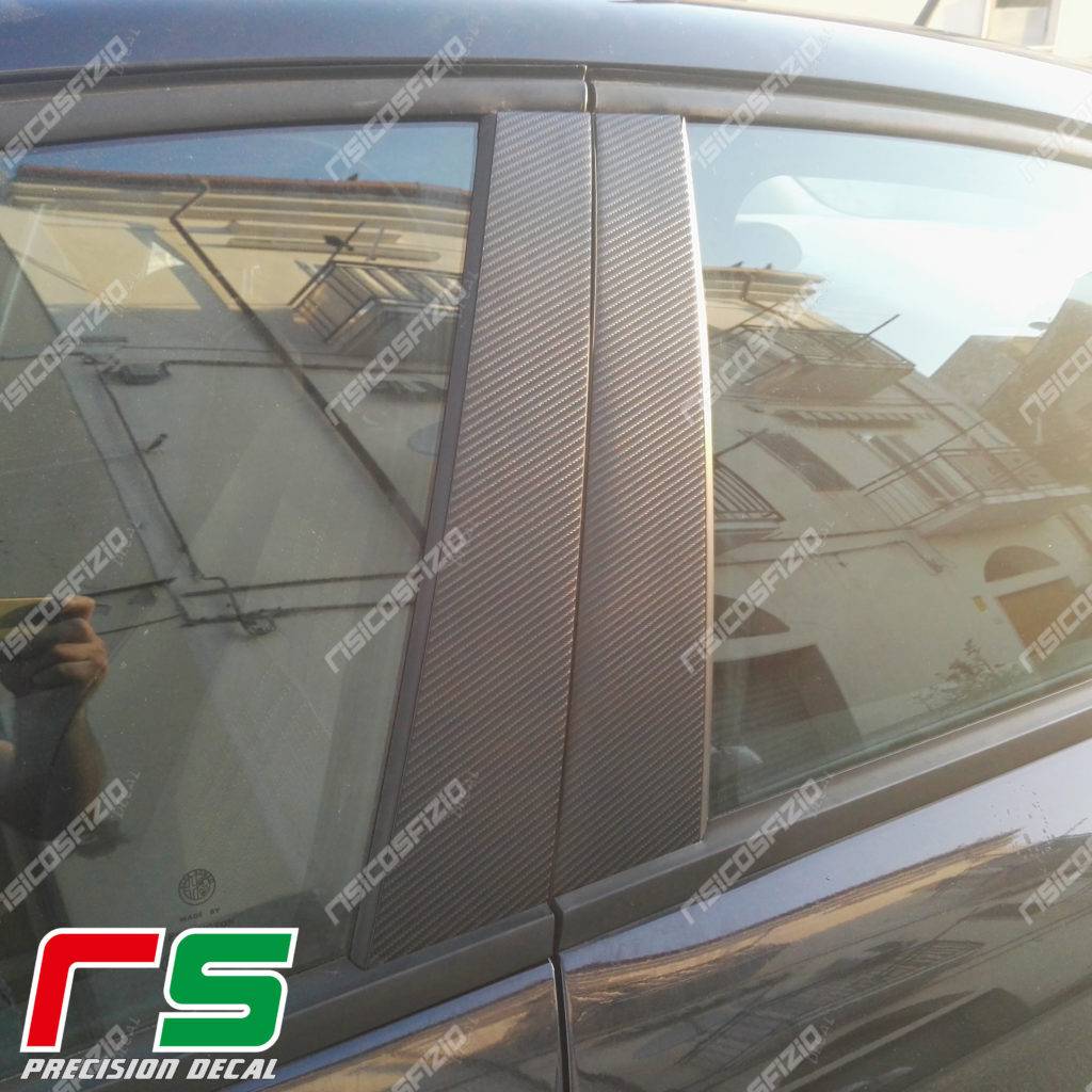 adesivi Alfa Romeo 159 carbonlook montanti portiere Decal - immagine 4