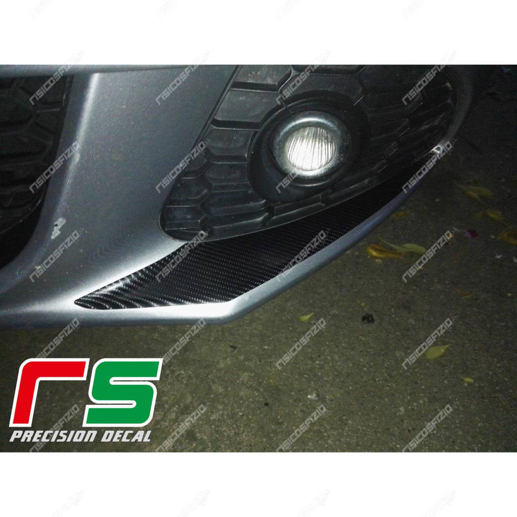 stickers Alfa Romeo Giulietta carbonlook Decal front bumper inserts - Image 6