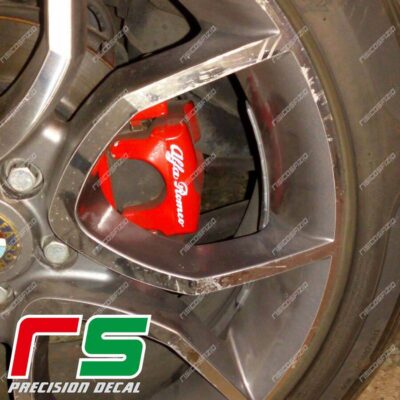 adesivi kit pinze freni logo Alfa Romeo pre intagliato