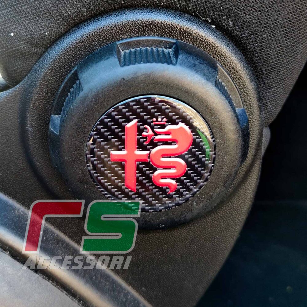 alfa giulietta mito adesivi resinati inserto manopola sedile - immagine 2