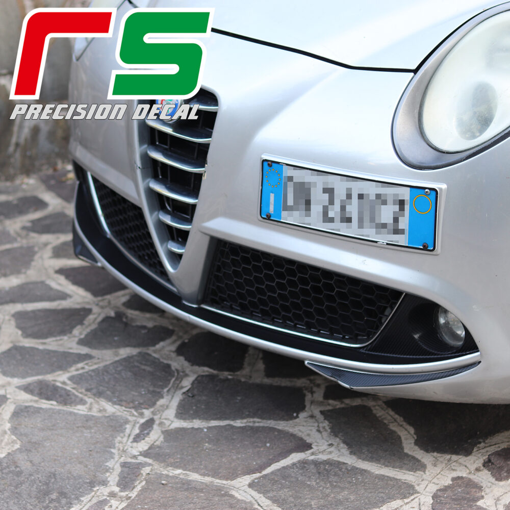 Alfa Romeo Mito Decal paraurti baffi fendinebbia carbonlook tuning - immagine 5