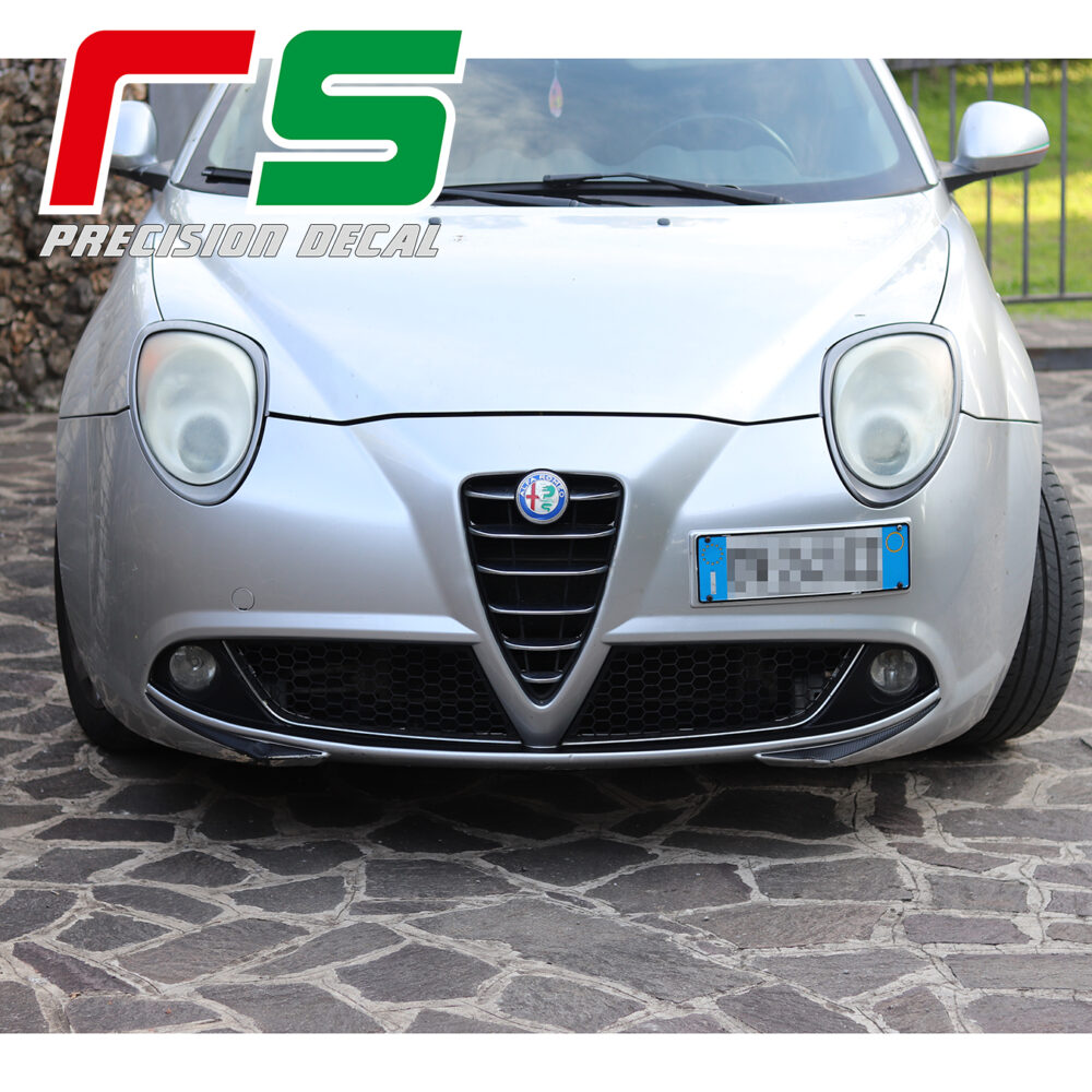 Alfa Romeo Mito Decal paraurti baffi fendinebbia carbonlook tuning - immagine 3